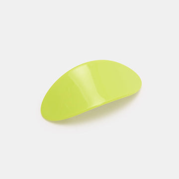 Oval Barrette in Chartreuse