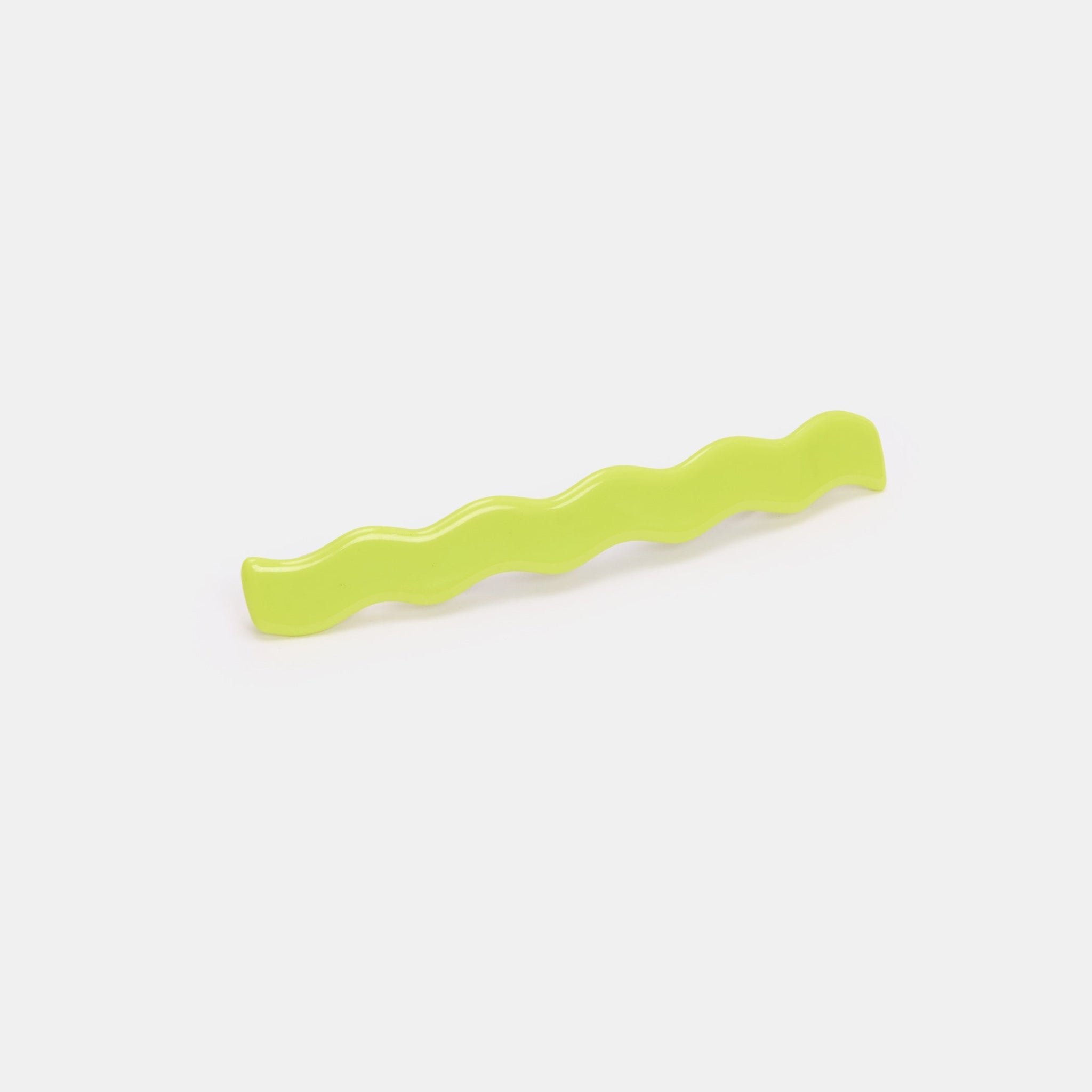 Skinny Wave Barrette in Chartreuse