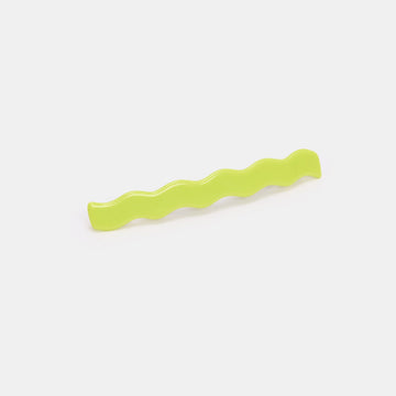 Skinny Wave Barrette in Chartreuse