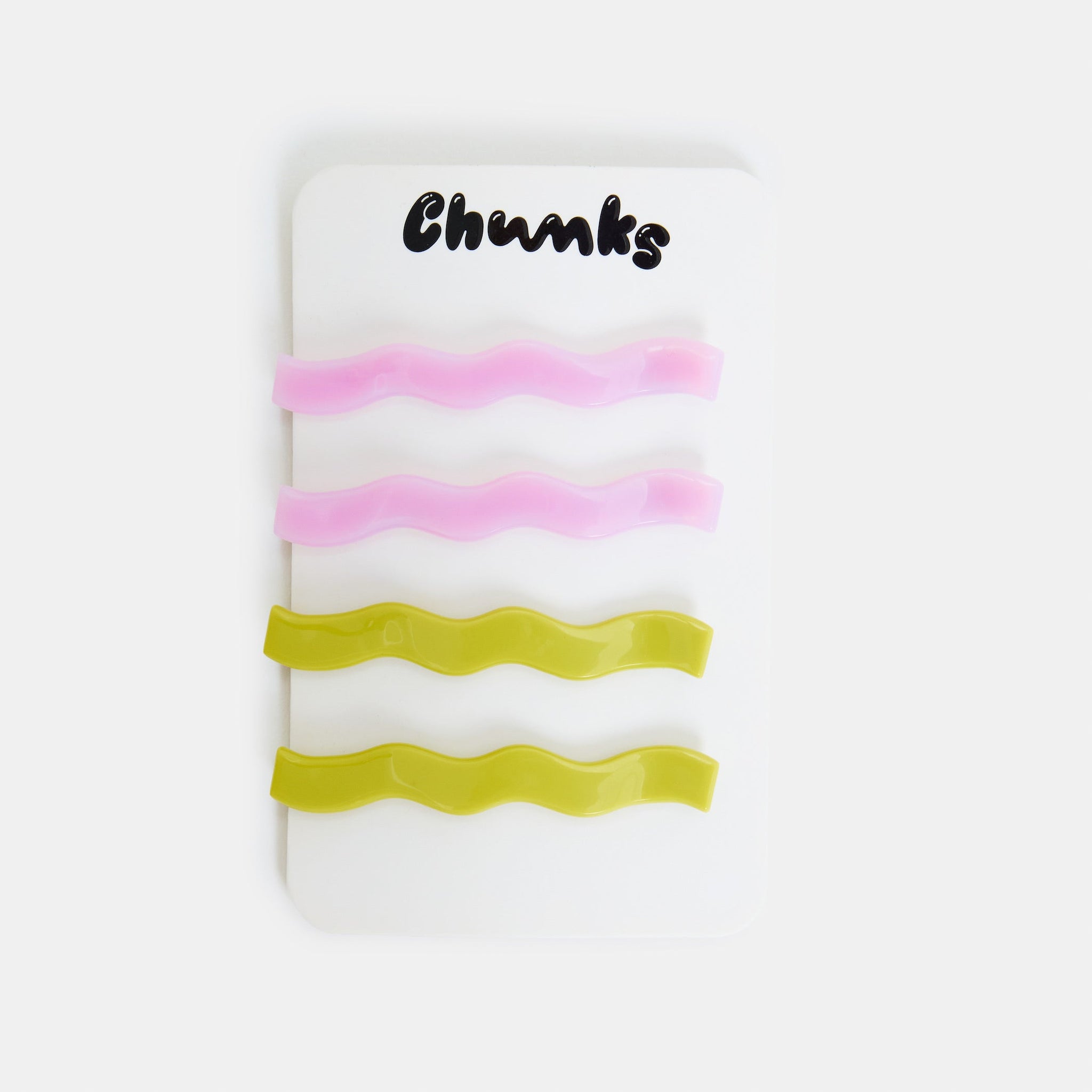 Slides in Wavy Lilac + Chartreuse